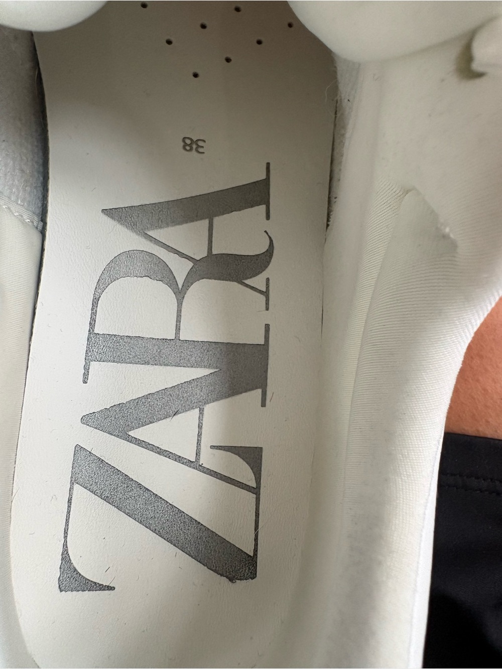 Zara White Lace-Up Platform Sneakers - Picture 5 of 6